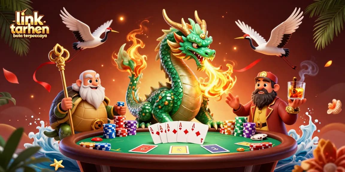 Engage with link taruhan bola terpercaya in a vibrant dynamic 3D gambling scene showcasing strategic betting.