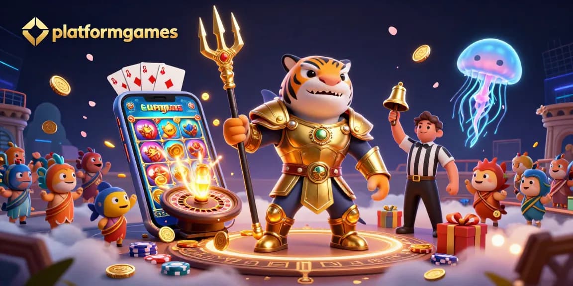 Engage in thrilling gameplay at platformgames with a vibrant underwater casino scene featuring a tiger shark champion.