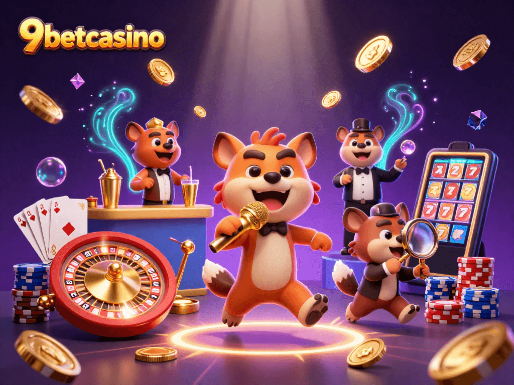Experience non-stop fun at 9betcasino with a hilarious hyena comedy club theme!