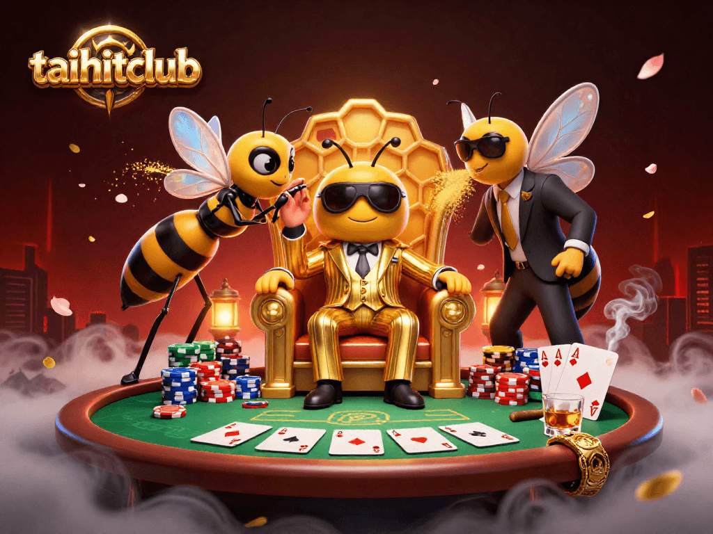Engage with taihitclub's vibrant casino experience, featuring exciting poker action and characters in a 3D scene.