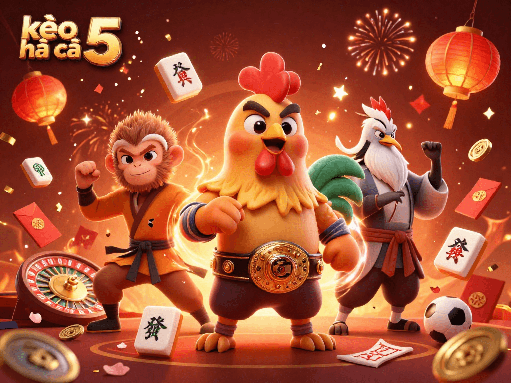 Kick off your winning streak with kèo nhà cái 5 in this vibrant 3D casino illustration.
