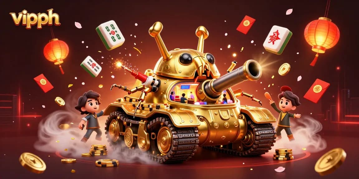 Play exciting casino games with vipph's unique golden beetle tank, revealing mini-casino fun.