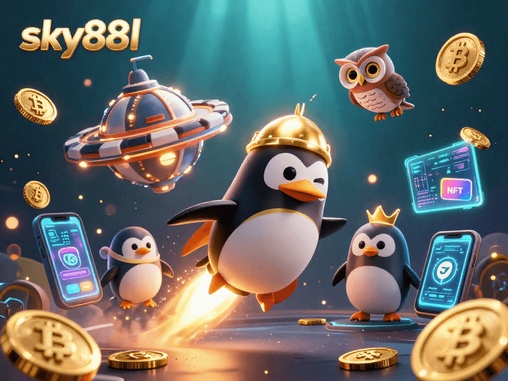 Experience the thrill of betting at sky88l with vibrant casino-themed 3D illustration capturing excitement!