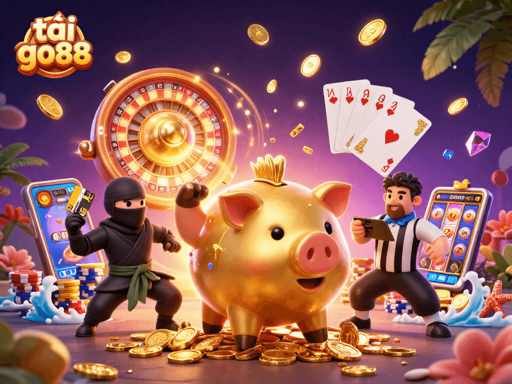 Play thrilling games with tải go88 amidst sparks, coins, and vibrant casino action.