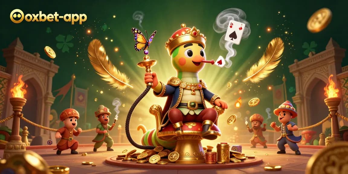 Experience the exciting world of oxbet-app with a vibrant poker-themed illustration featuring unique 3D characters.