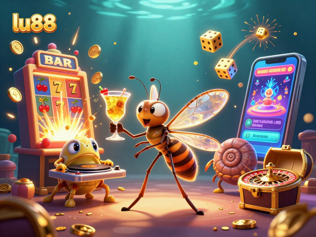 Experience thrilling gaming adventures at LU88 with a vibrant casino scene filled with excitement and rewards.
