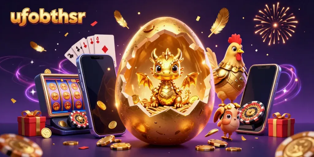 Experience the excitement of ufabethsr with a golden dragon and casino elements celebrating winning moments.