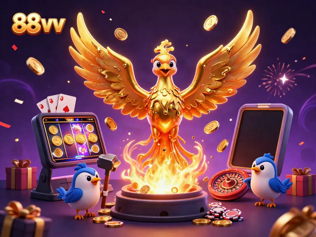 Experience winning excitement in 88 vv with exploding golden coins and thrilling slot game action.