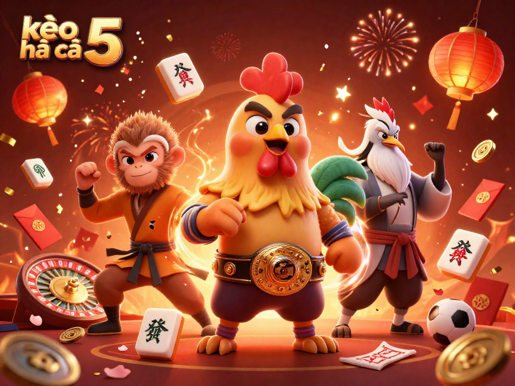 Kick off your winning streak with kèo nhà cái 5 in this vibrant 3D casino illustration.