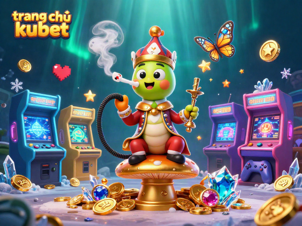 Experience the vibrant gameplay at trang chủ kubet with a colorful 3D casino scene featuring iconic gaming elements.