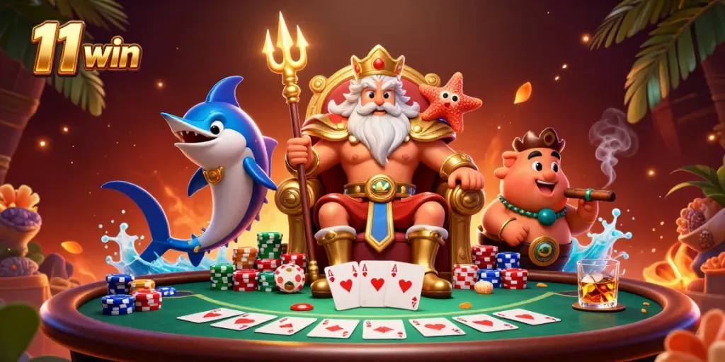 Experience thrilling gameplay with 11 win at this vibrant online casino, showcasing poker excitement.