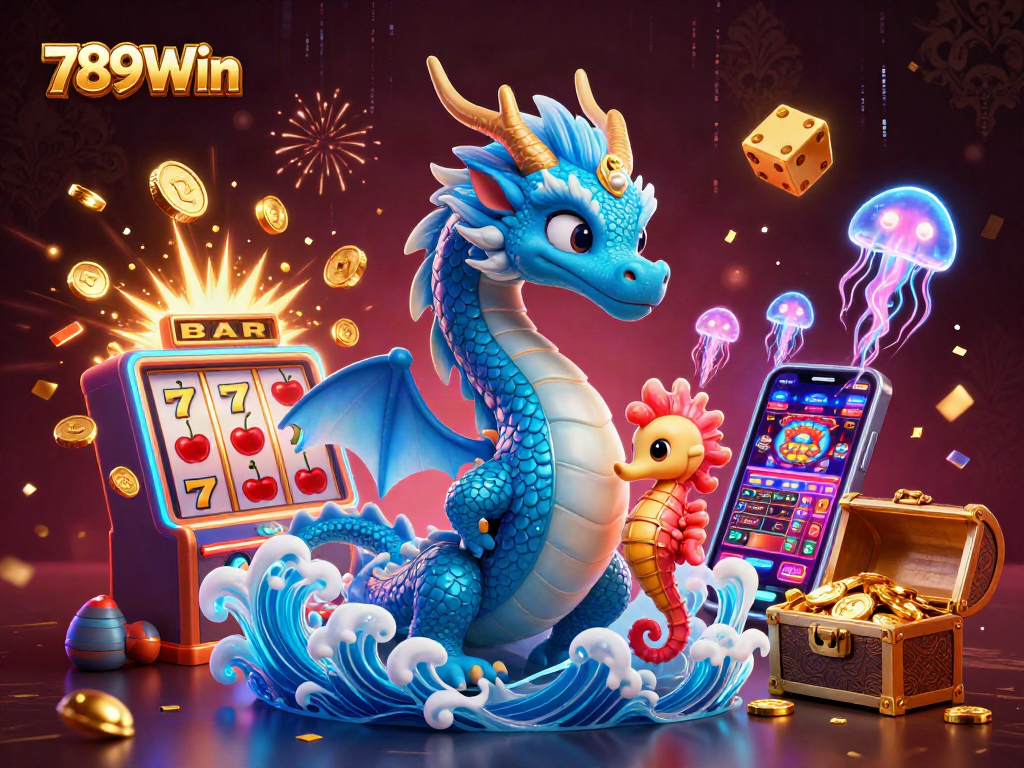 Engage with 789Win's exhilarating casino experience featuring vibrant characters and thrilling game elements.