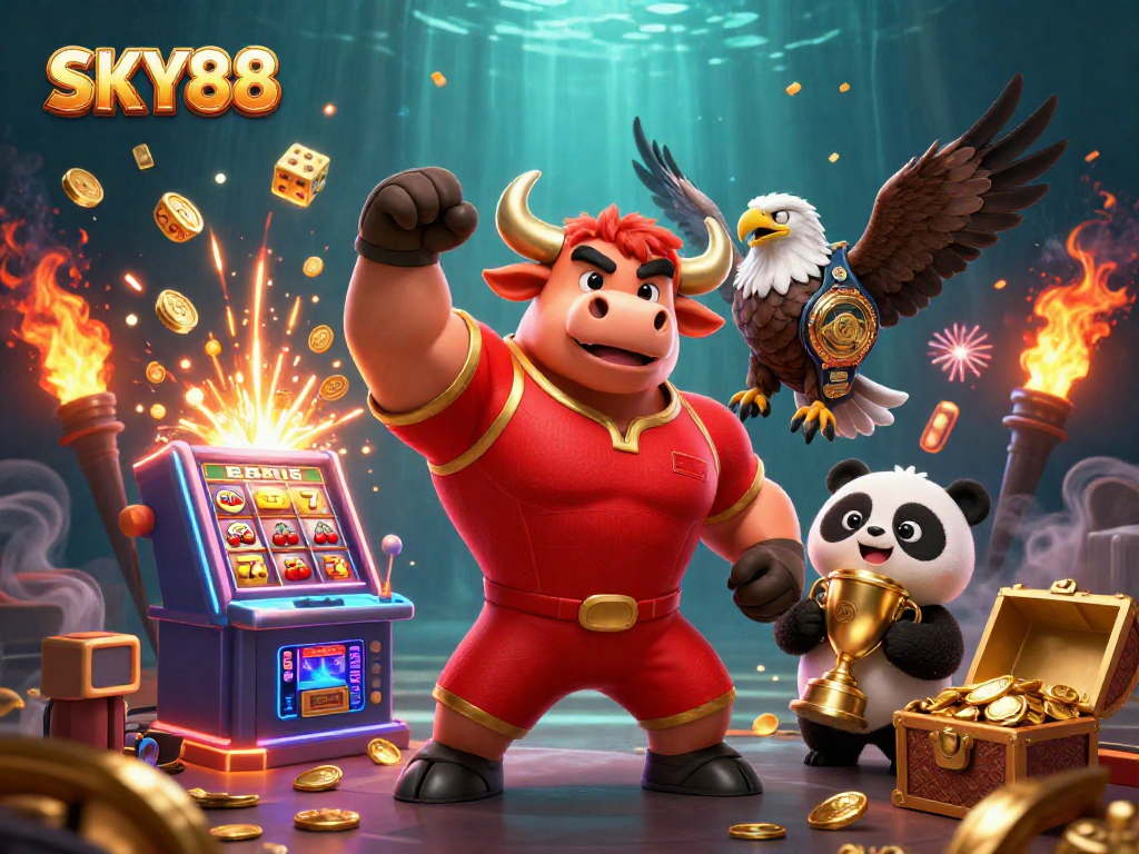 Win big with SKY88 at the vibrant casino with exciting characters and dynamic game elements.