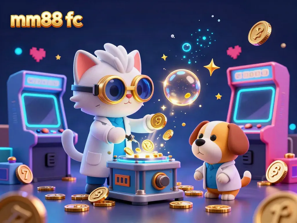 Experience the thrill of winning with mm88 fc in this dynamic casino illustration, showcasing a colorful game atmosphere.