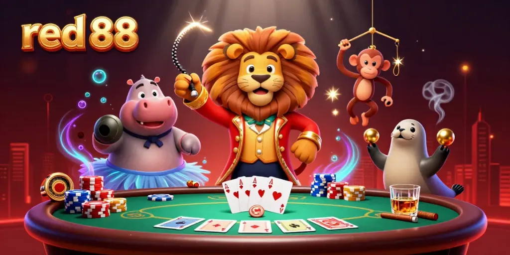 Experience dynamic gaming excitement at red 88 with vibrant characters and rich casino elements.