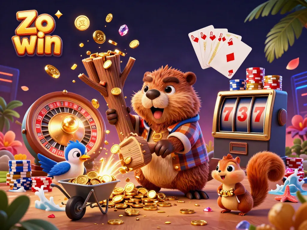 Experience thrilling games at Zo win, featuring lively characters, vibrant casino elements, and stunning visuals.