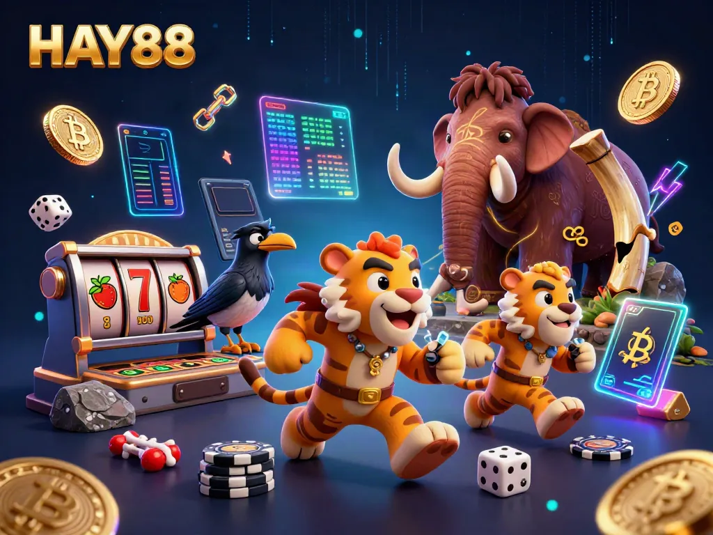 Experience thrilling gameplay at HAY88 with vibrant casino elements and interactive 3D characters.