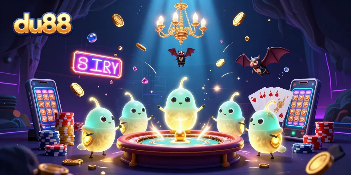 Engage in exciting gameplay at du88 with bioluminescent glowworms lighting up the casino scene.