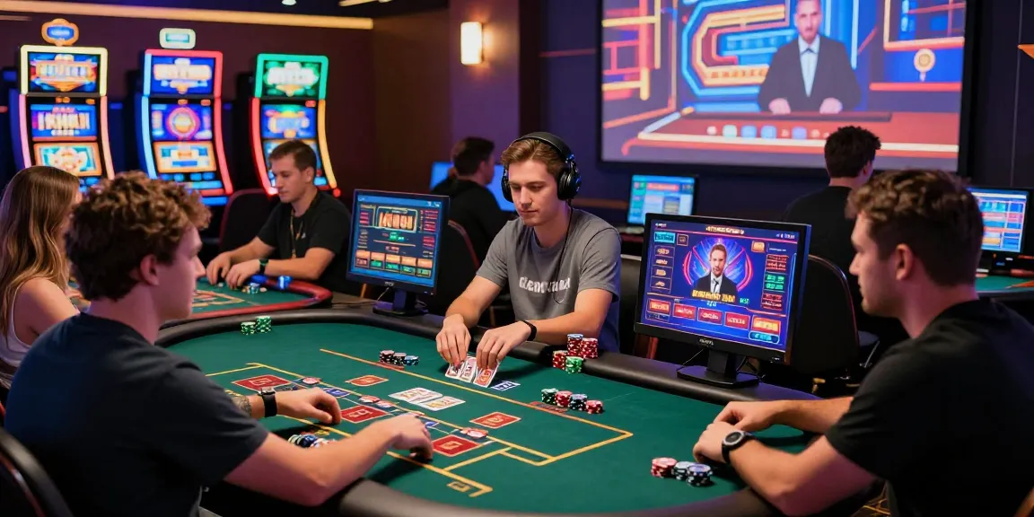 Dewavegas players engaged in exciting online casino games with vibrant atmosphere.