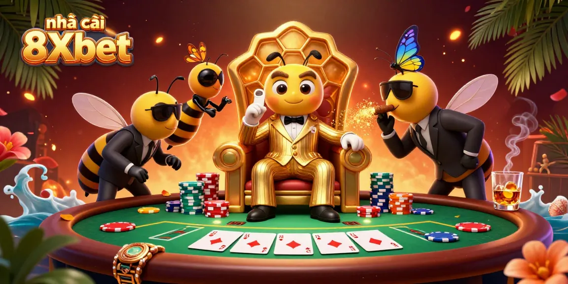 Engage with nhà cái 8Xbet's dynamic poker scene showcasing an exciting game atmosphere.