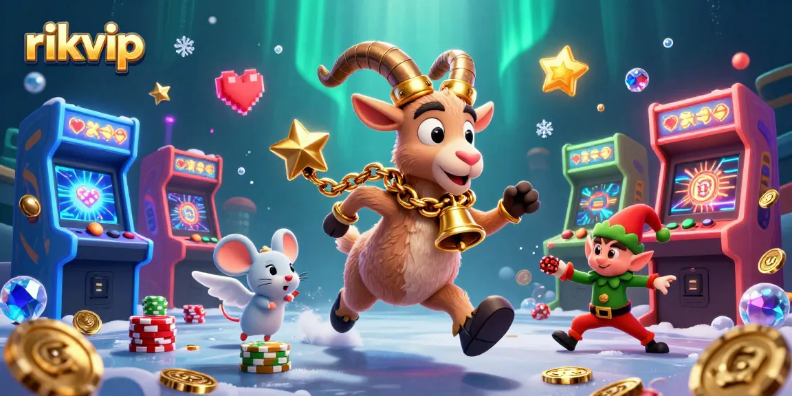 Experience thrilling fun at rikvip while Krampus and friends run a chaotic casino adventure.