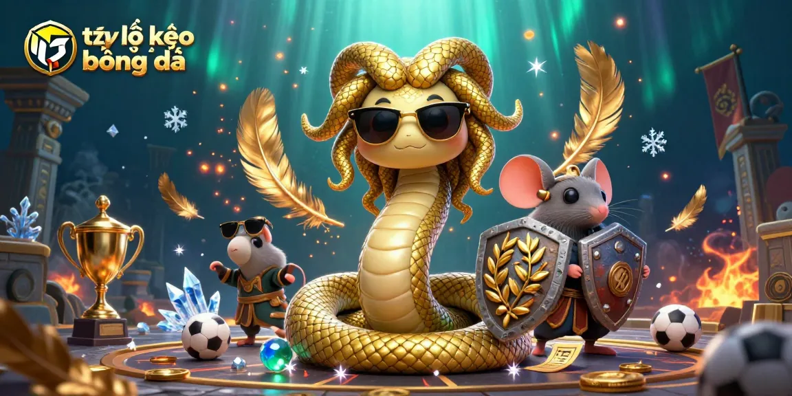 Experience tỷ lệ kèo bóng đá in an engaging setting with Medusa, a warrior mouse, and sports elements.
