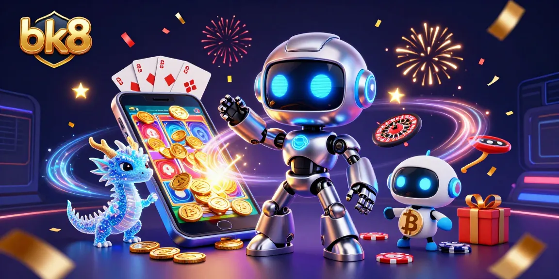 Experience thrilling gaming with bk8, featuring a vibrant 3D casino scene with engaging characters and dynamic gameplay elements.