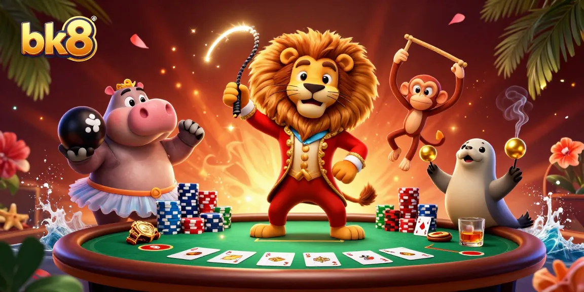 Engage in exciting gaming at bk8 with dynamic casino characters and vibrant poker elements.