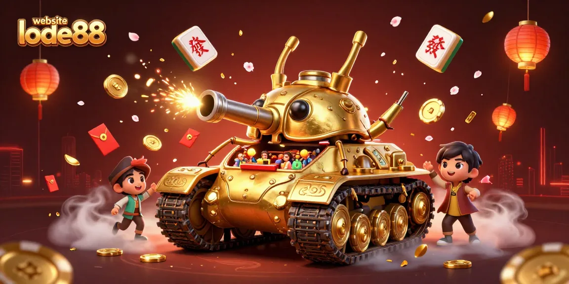 Experience thrilling action with website lode88 in a captivating casino world, featuring a golden beetle tank.