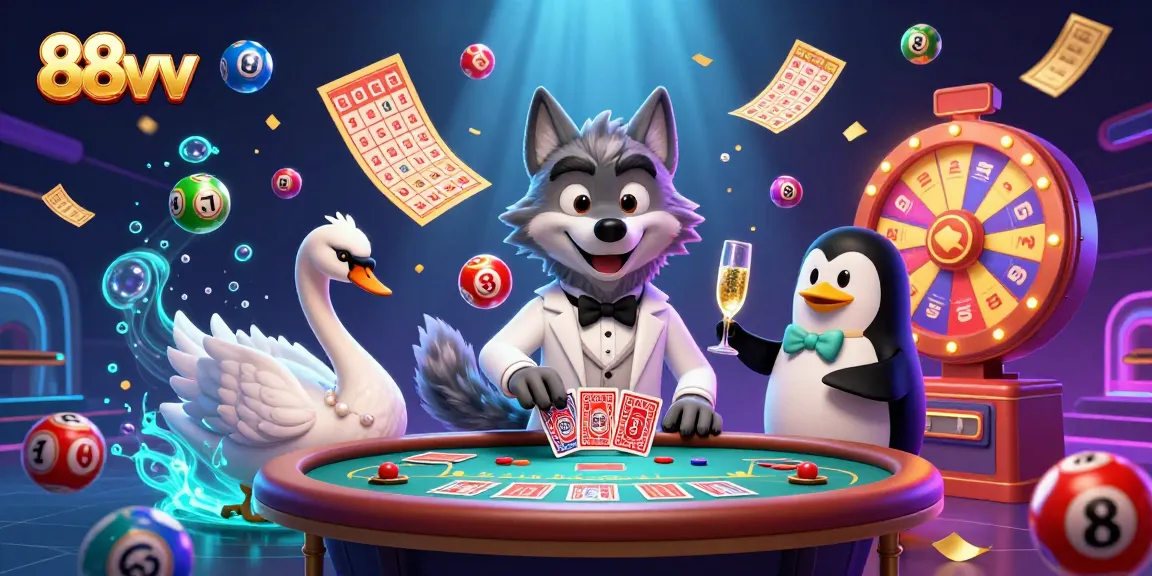 Play exciting games at 88vv casino with vibrant 3D characters and colorful elements
